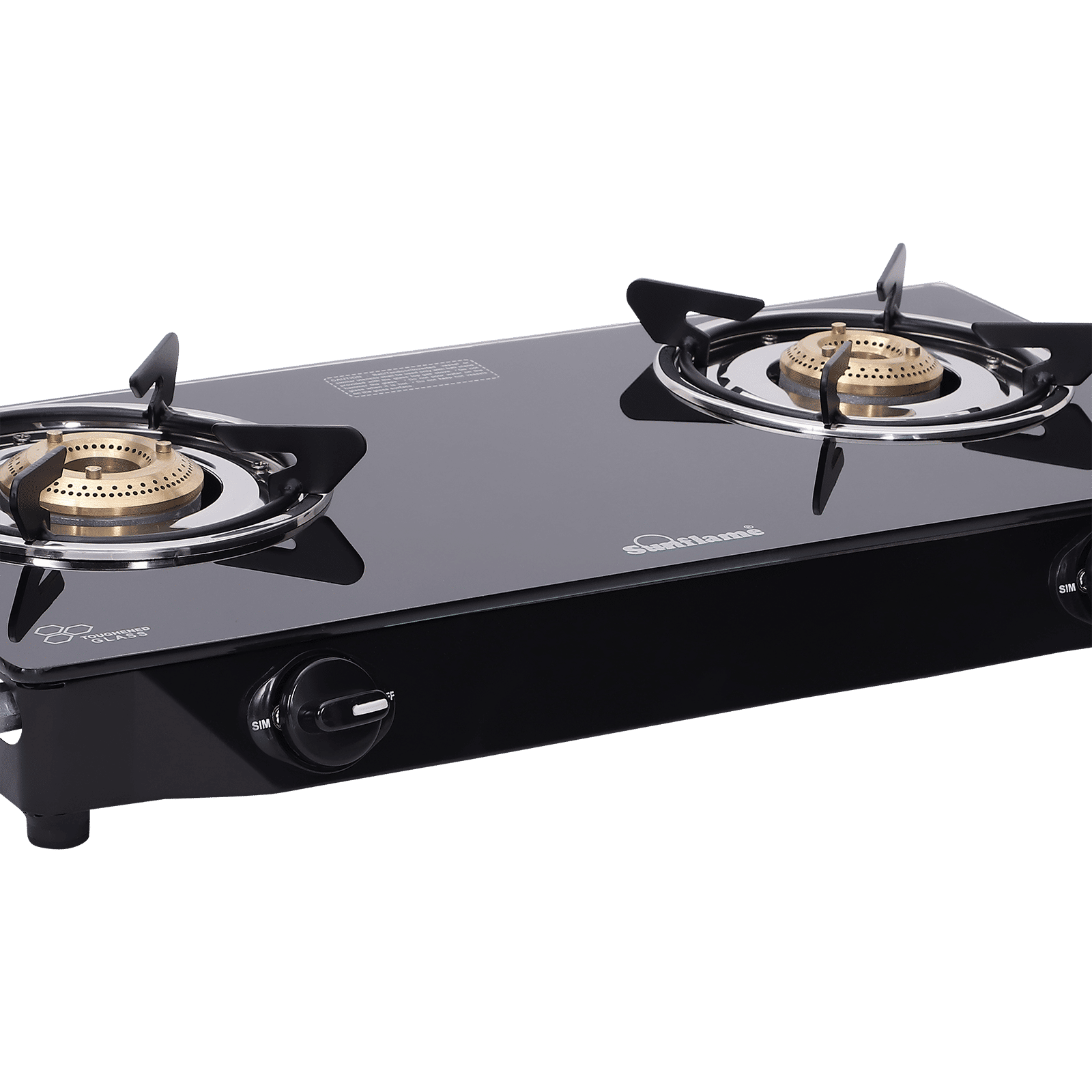 Buy Sunflame Venza Toughened Glass Top 2 Burner Manual Gas Stove